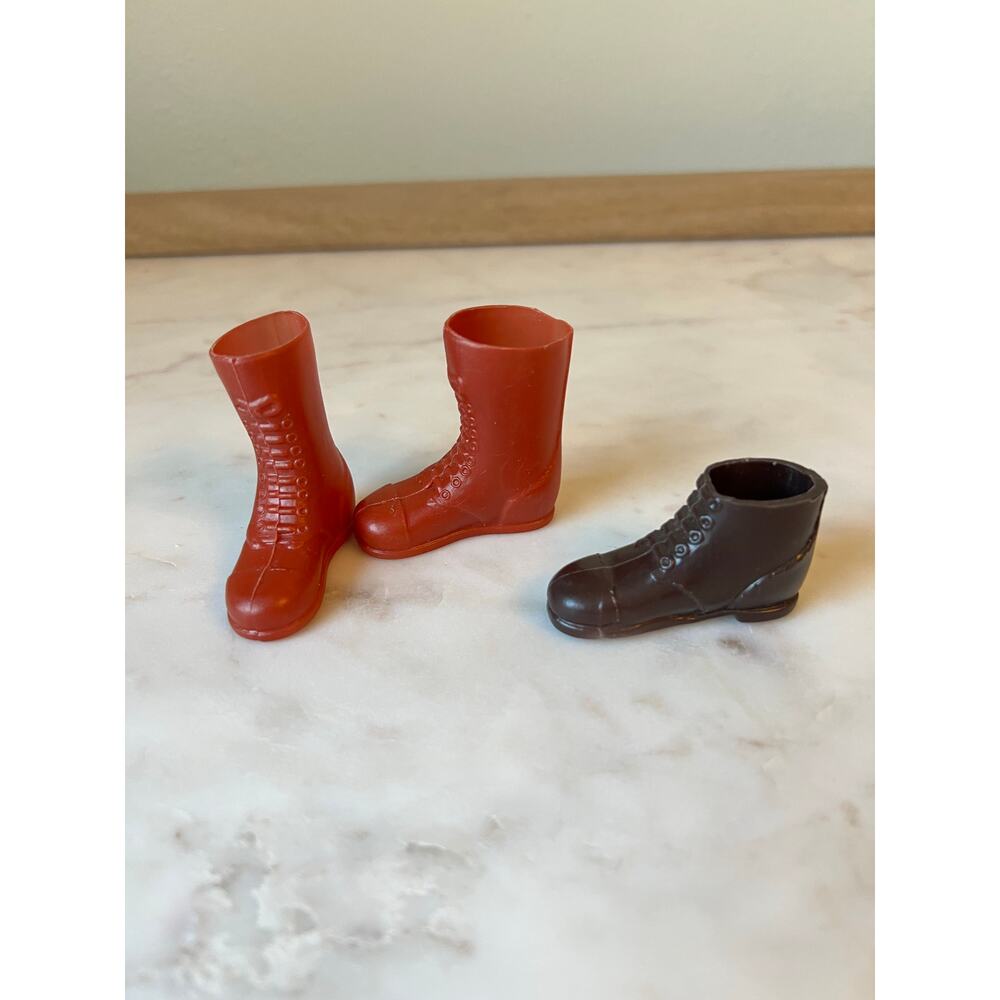 GI JOE Single Right Boot Vintage 1970s Accessory for 11-12 inch Doll Set of 3